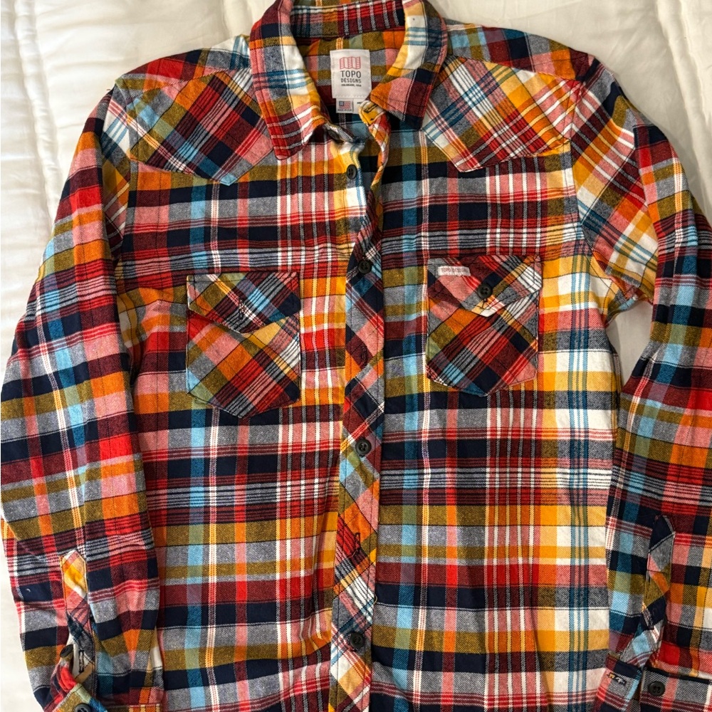 Topo Designs Multicolor Plaid Button Down Shirt